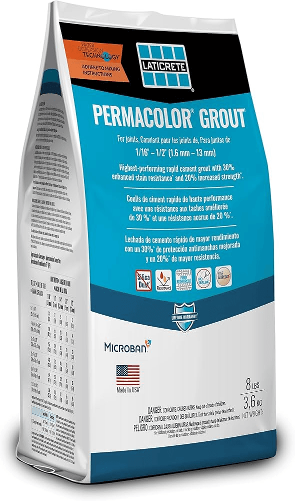 Permacolor grout 8 pound bag